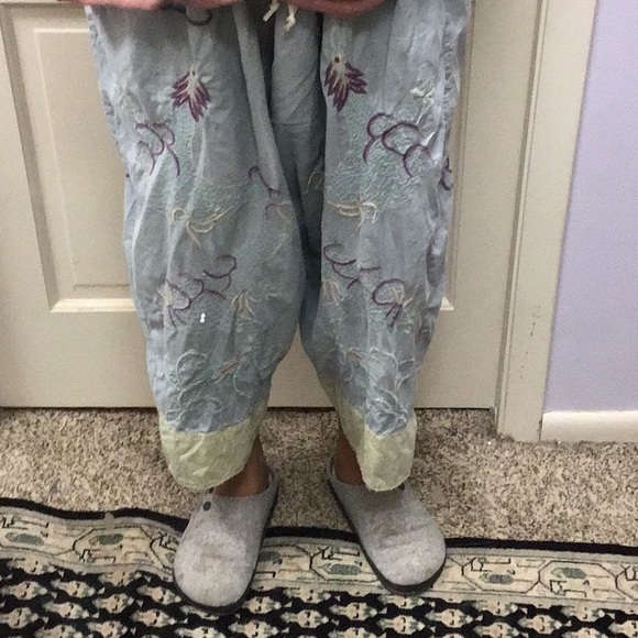 Magnolia pearl Embroidered cotton drawstring pants - Picture 11 of 11